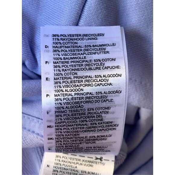 Adidas Lilac & White Essentials 3 Stripped Cropped Hooded Sweatshirt - Picture 12 of 12